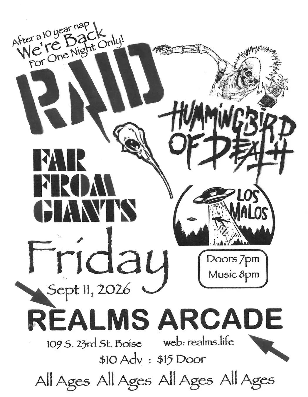 Hummingbird Of Death play Raid Reunion Show