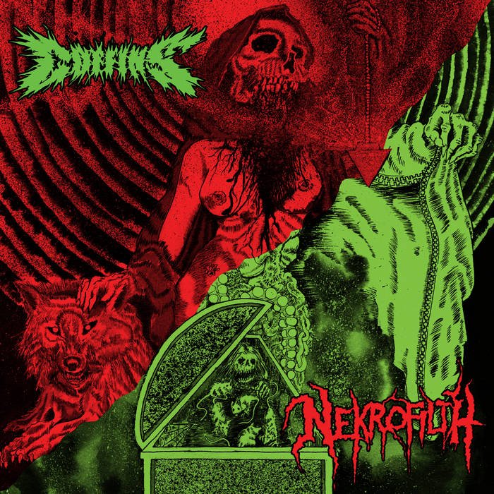 Coffins / Nekrofilth - Split LP - Give Praise Records