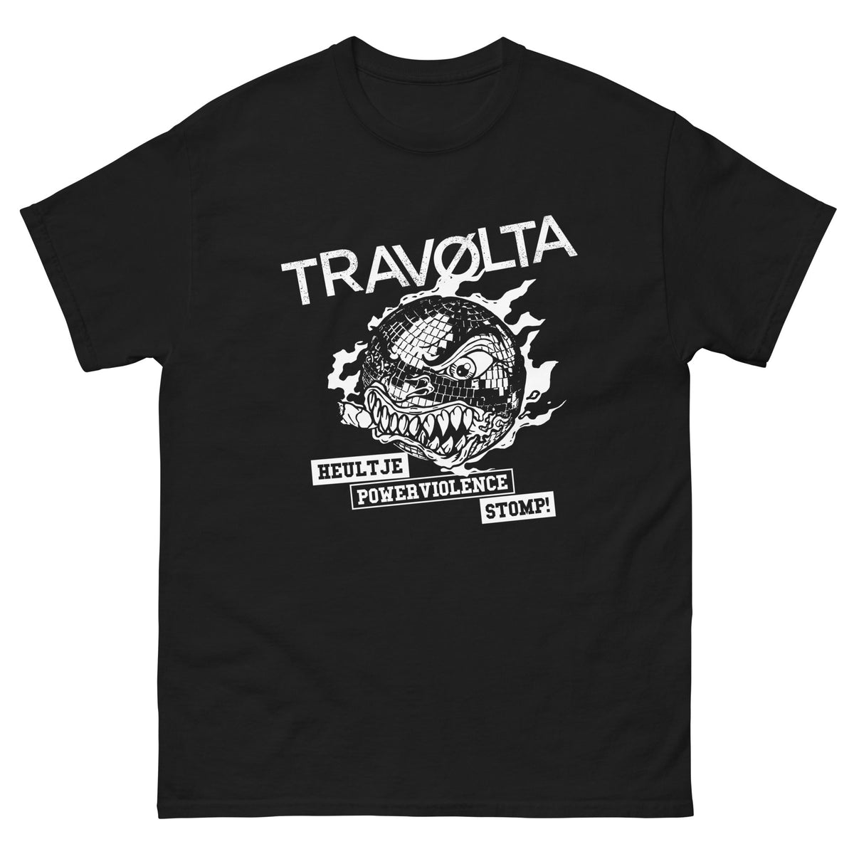 Travolta 'Powerviolence Stomp' shirt - Give Praise Records